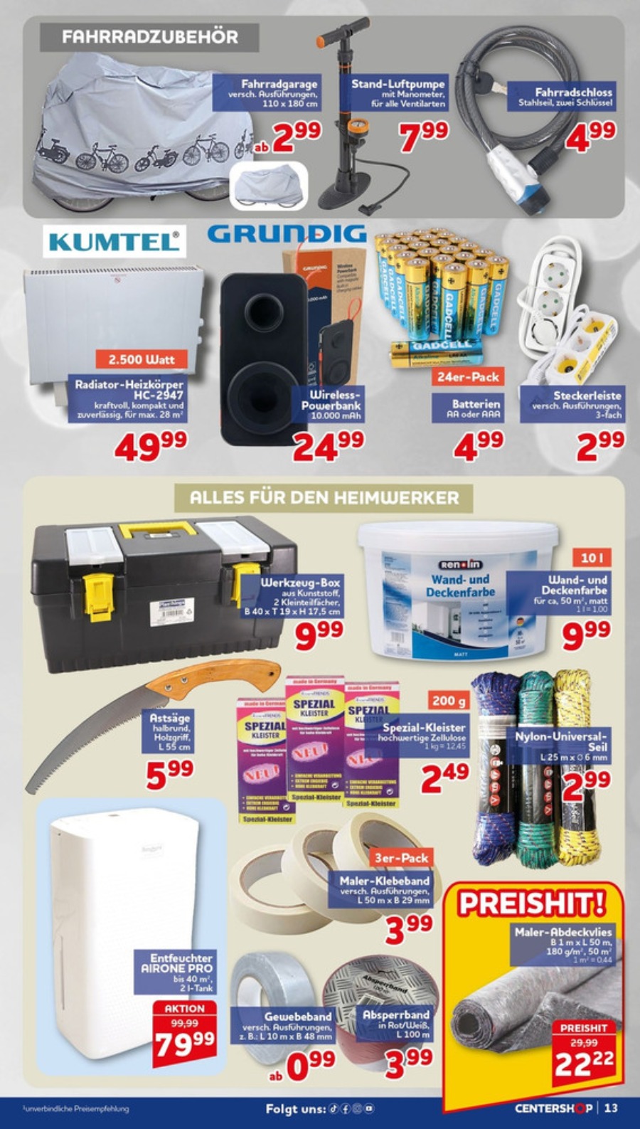 CENTERSHOP Prospekt – Seite 13