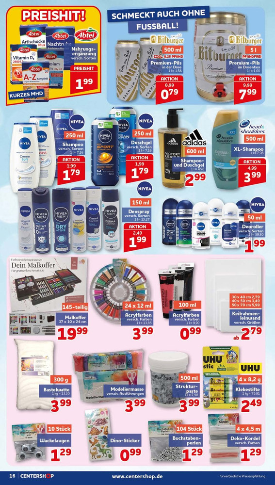 CENTERSHOP Prospekt – Seite 16