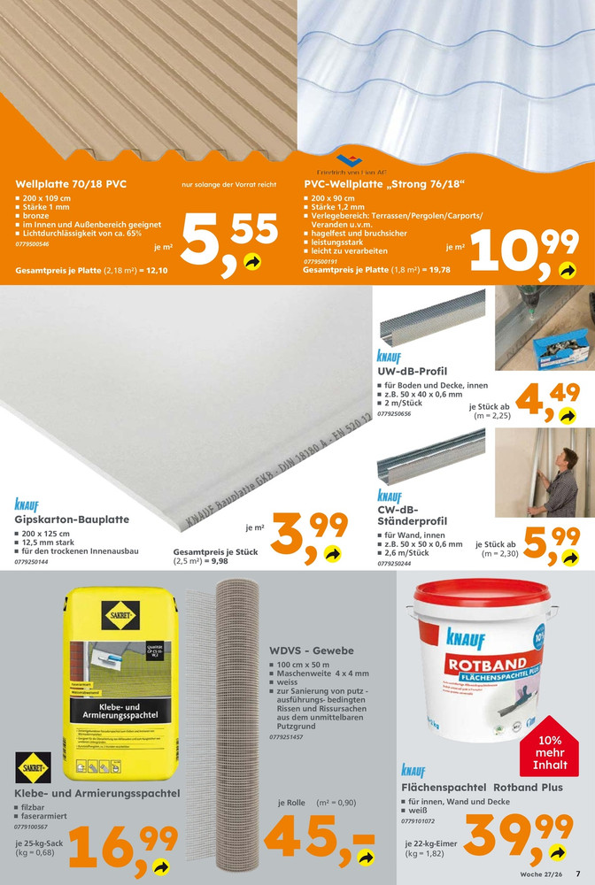GLOBUS Baumarkt Prospekt – Seite 7