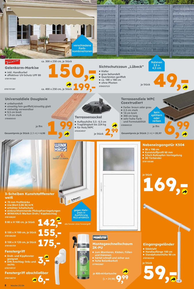 GLOBUS Baumarkt Prospekt – Seite 8