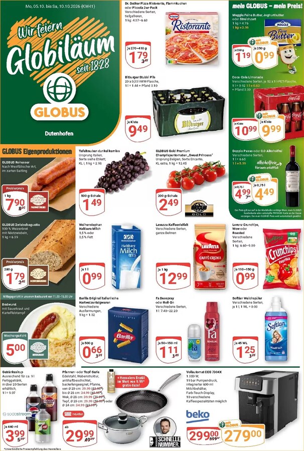 GLOBUS Prospekt ab 05.10.2026 – Seite 1