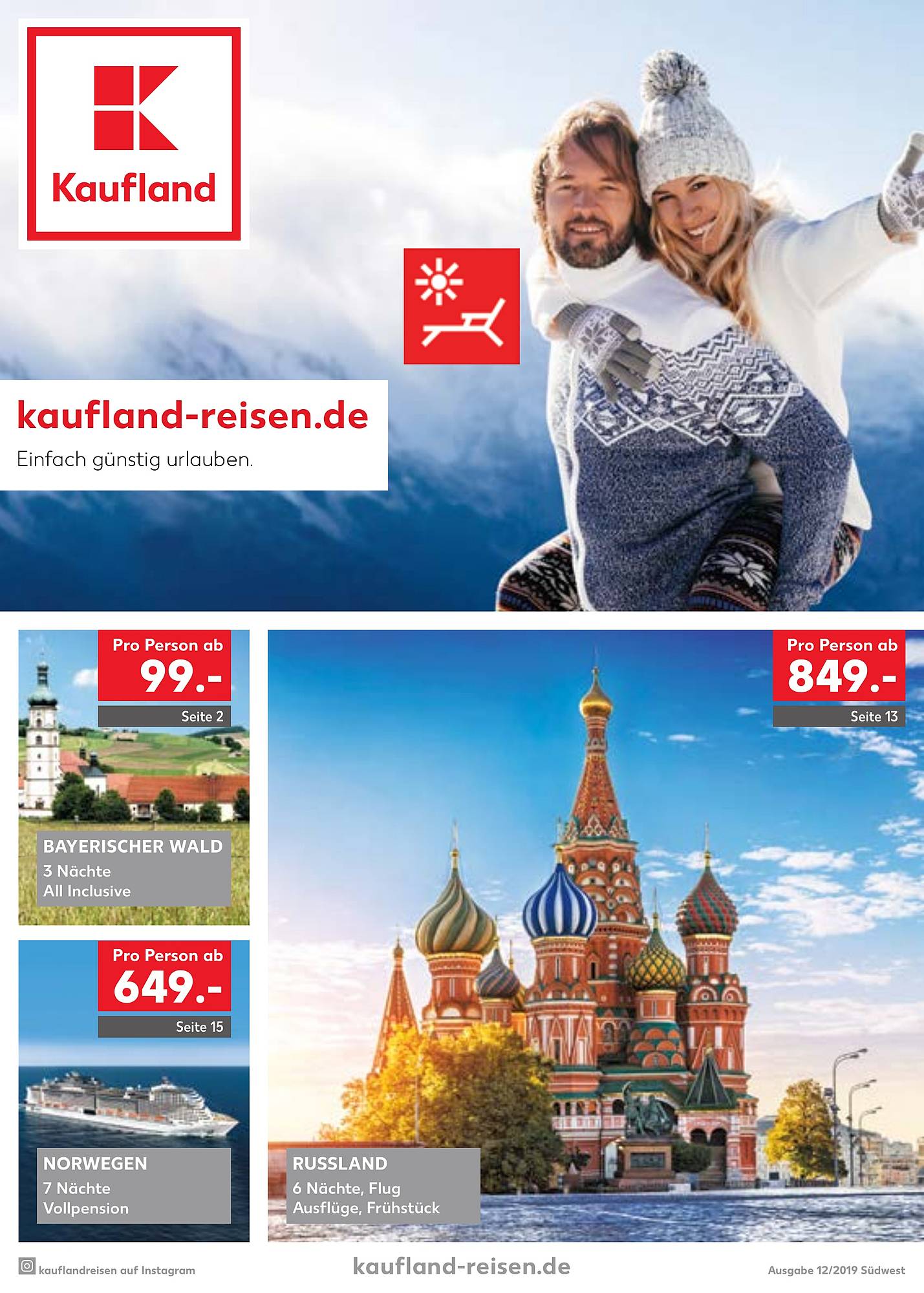 Kaufland Reisen Prospekt – Seite 1