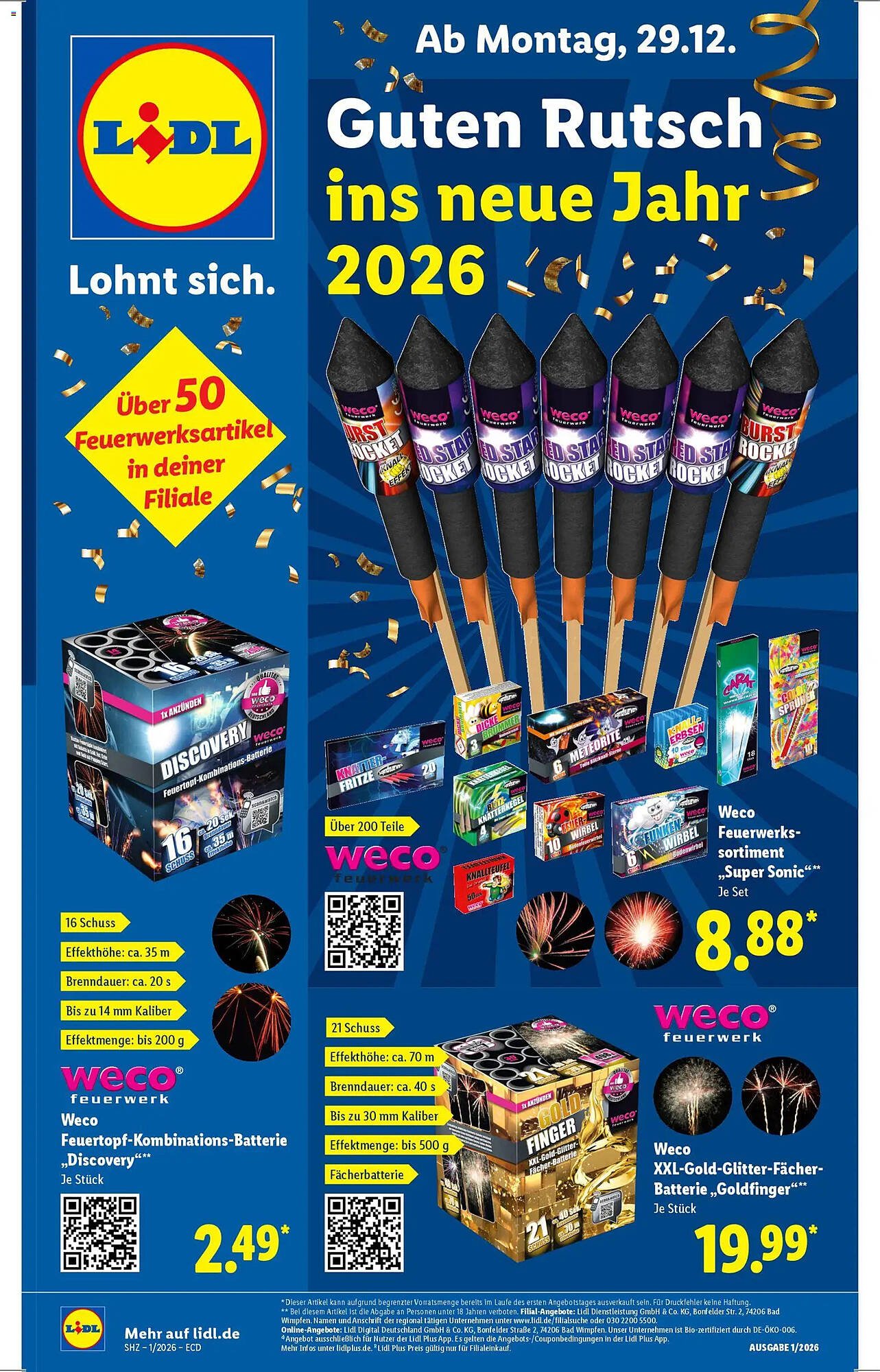 Lidl Silvester Prospekt – Seite 1