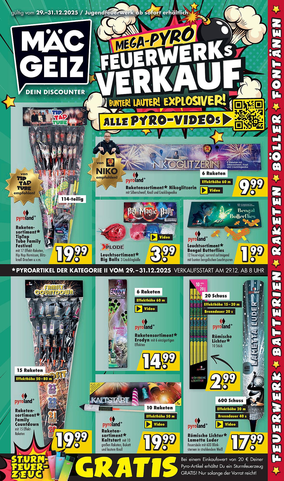 Mäc Geiz Silvester Feuerwerk Prospekt