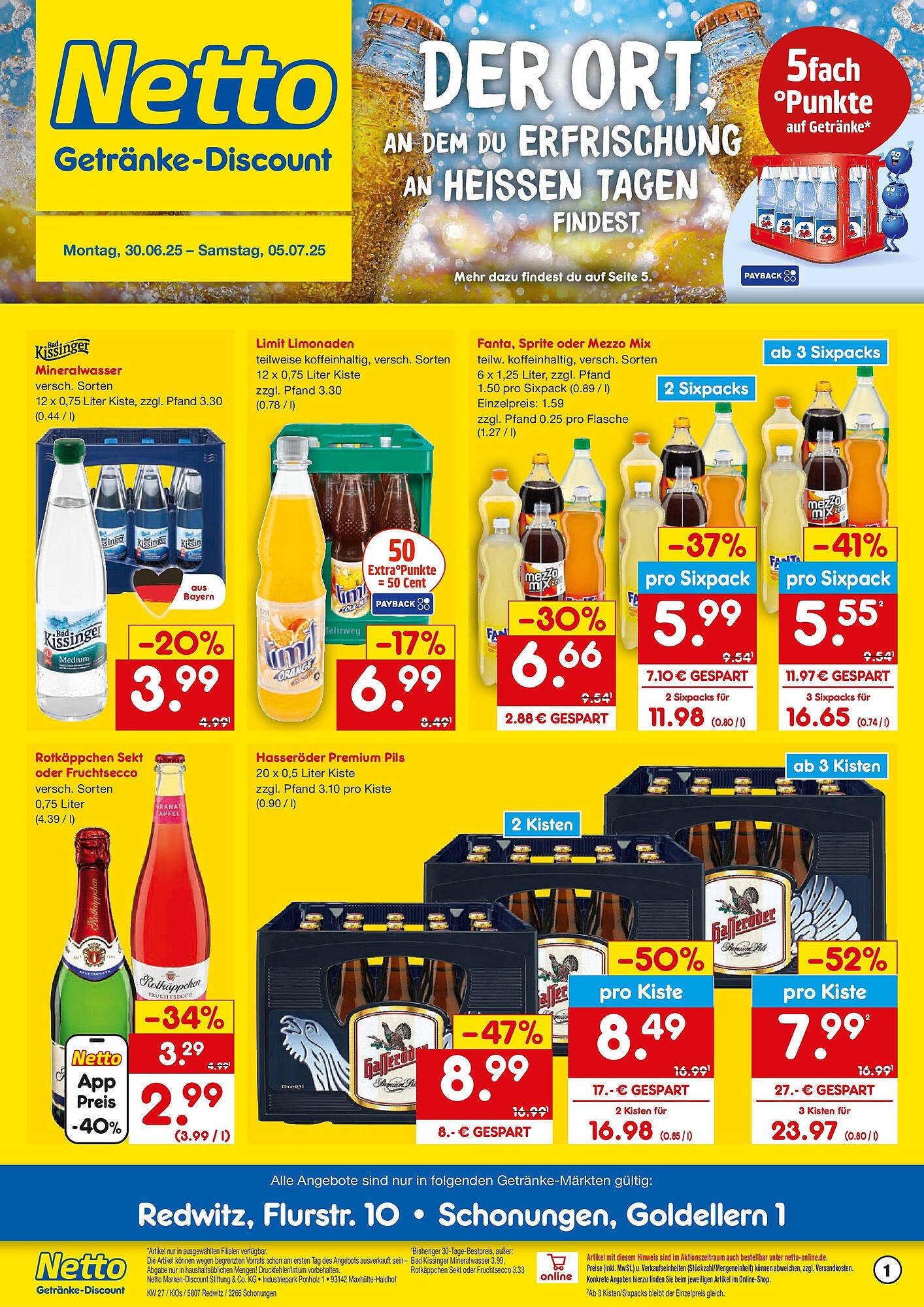 Netto Getränke Discount Prospekt – Seite 1