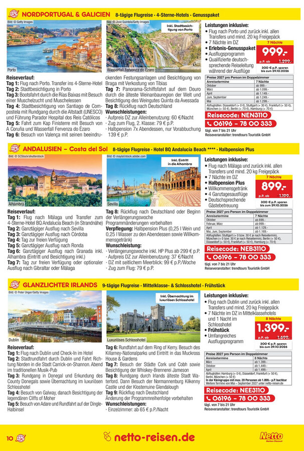 Netto Reisen Prospekt ab 01.10.2026 – Seite 10