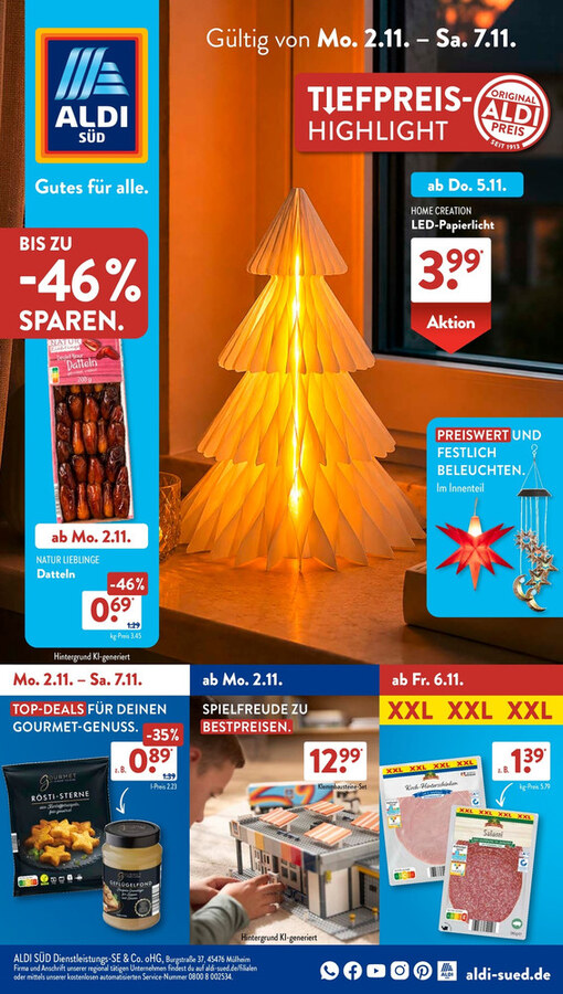 Aldi Süd Prospekt ab 02.11.2026 – Seite 1