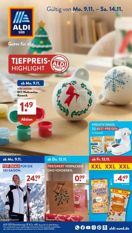 Aldi Süd Prospekt ab 09.11.2026 – Seite 1
