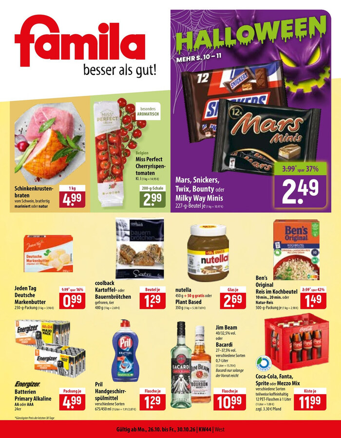 Famila Prospekt ab 26.10.2026 – Seite 1