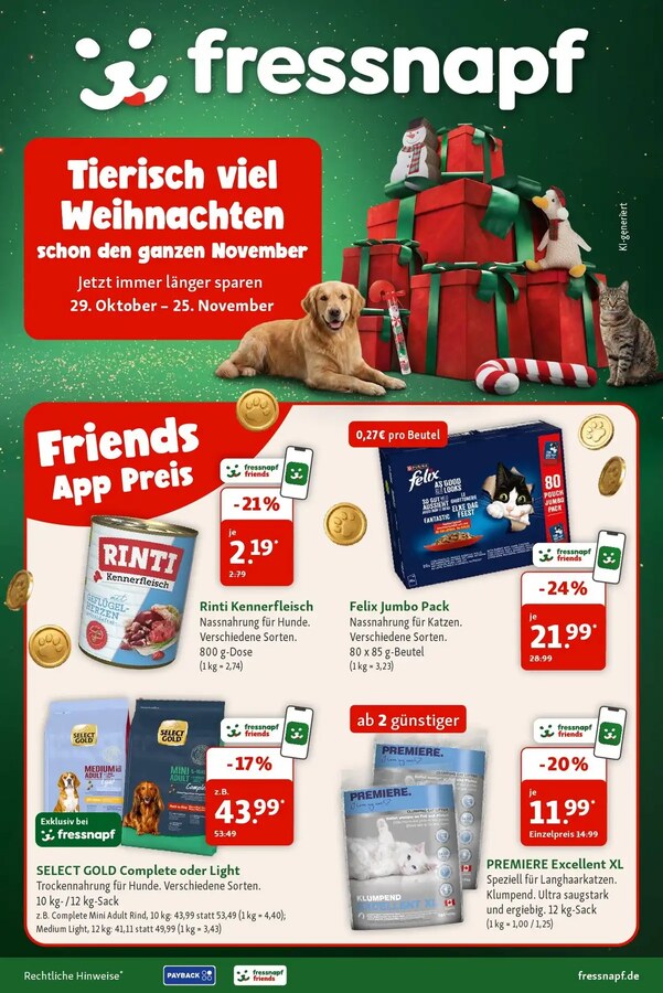 Fressnapf Prospekt ab 29.10.2026 – Seite 1