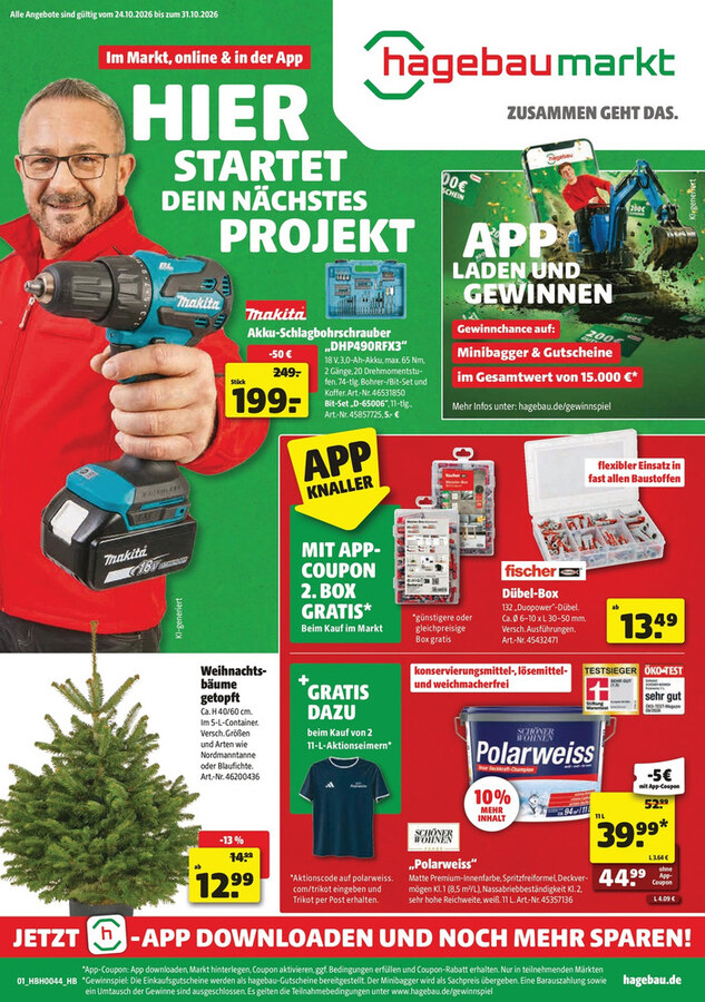 Hagebaumarkt Prospekt ab 24.10.2026 – Seite 1