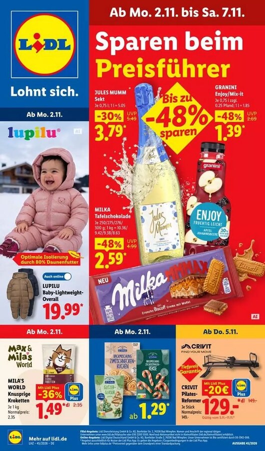 Lidl Prospekt ab 02.11.2026 – Seite 1