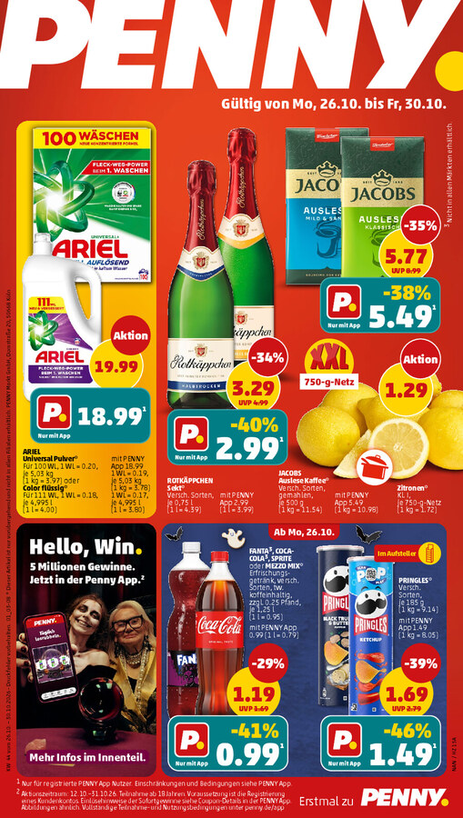 PENNY Prospekt ab 26.10.2026 – Seite 1
