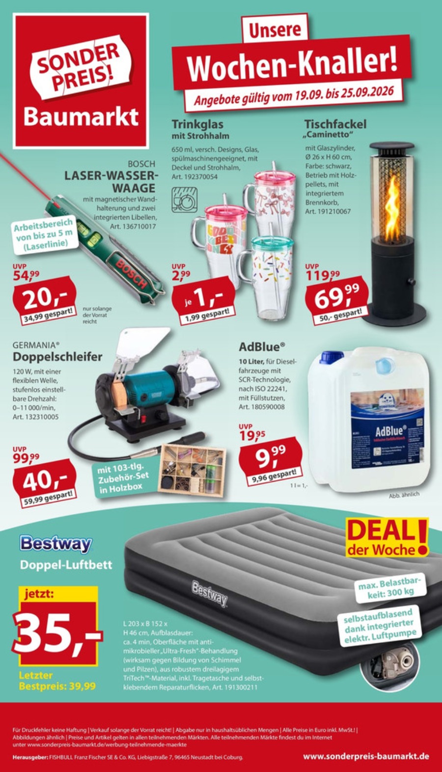 Sonderpreis Baumarkt Prospekt – Seite 1