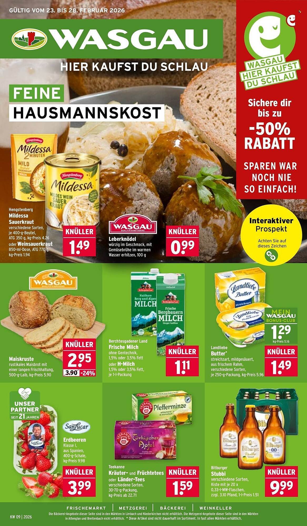Wasgau Prospekt – Seite 1